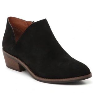 Lucky brand fenley black suede booties